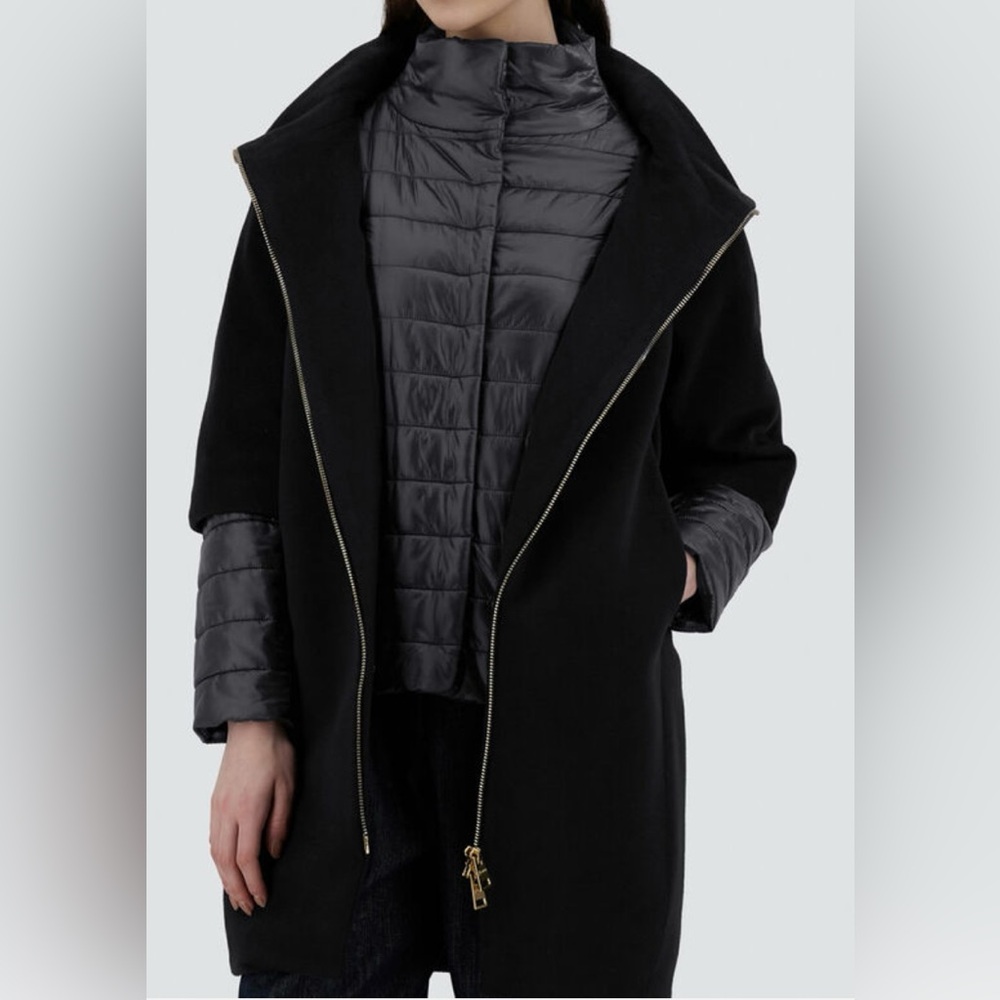 HERNO COAT IN LUXURY WOOL AND NYLON - Picture 4 of 12